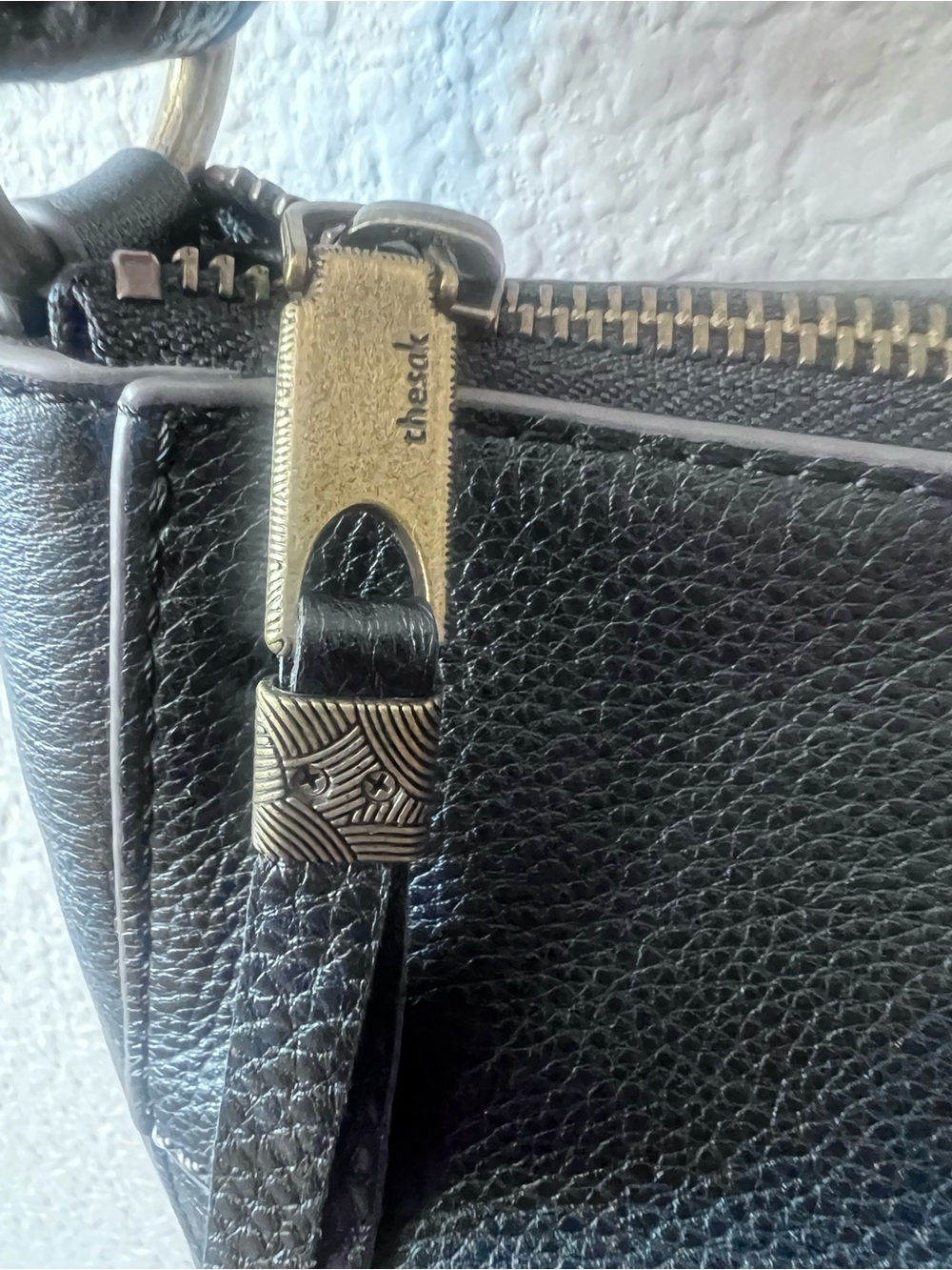 Y2K Black Crossbody bag with adjustable strap Leather by The Sak - Picture 6 of 16